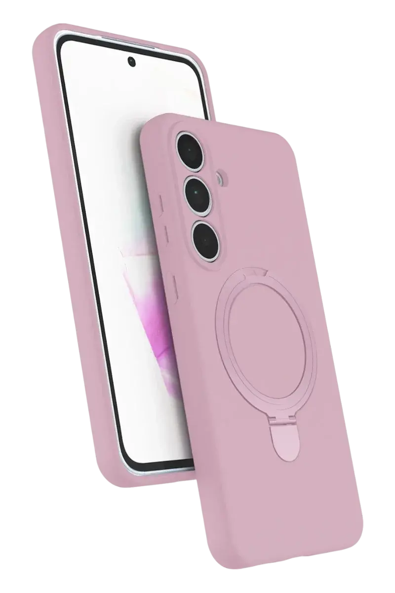 Samsung Galaxy S25 FE Regal Magsafe Standlı Kapak - Açık Pembe