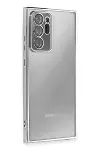 Samsung Galaxy Note 20 Ultra Kılıf Razer Lensli Silikon - Gümüş-1