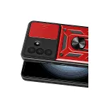 Samsung Galaxy A37 5g Pars Lens Yüzüklü Silikon - Kırmızı-2