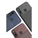 Huawei P40 Lite E Kılıf Auto Focus Karbon Kapak - Kahverengi-3