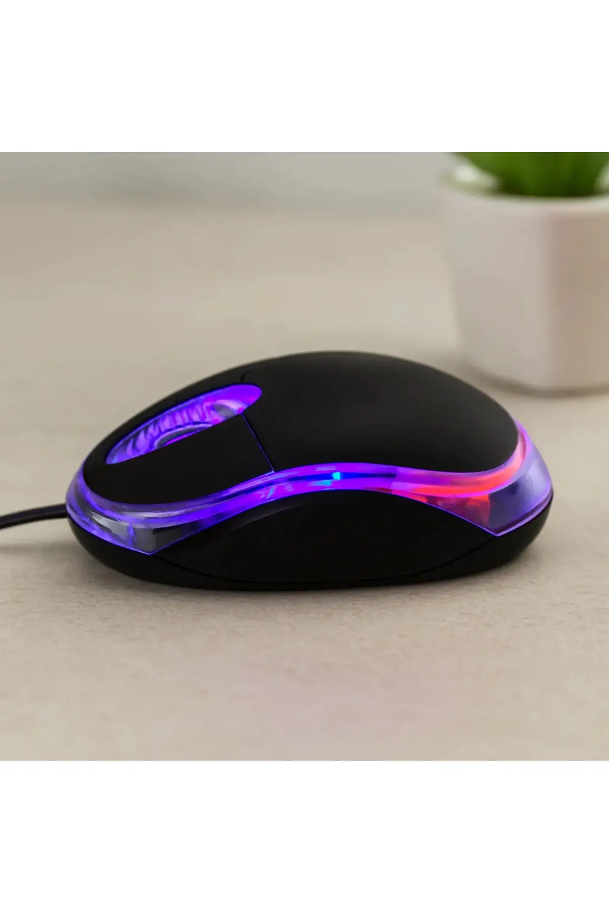 Kablolu Optik Mouse 1200 DPI Siyah (USB, 110 cm)