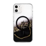 Onegif Apple İphone 11 Lotus Simli Magsafe Kapak - Siyah-3