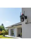 Kablolu Akıllı Güvenlik Kamerası – 4 Kameralı Çok Lensli, 360° PTZ Hareketli, Çift Antenli, Gece Gör-3