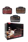 Nostaljik Görünümlü Ahşap Radyo TF SD USB Girişli Led Fener Işıklı-2