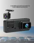 Çok Açılı Araç İçi DVR | Ön İç Arka Kamera, Döngü Video Kaydı-4