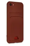 Apple iPhone 7 Kılıf Kelvin Kartvizitli Silikon - Bordo-2