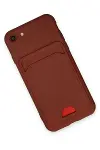 Apple iPhone 7 Kılıf Kelvin Kartvizitli Silikon - Bordo-3