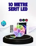 Bluetooth Kontrollü Smart Şerit Led 10M Sese Duyarlı RGB Aydınlatma-1
