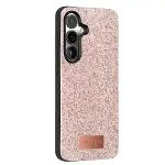 Onegif Samsung Galaxy S24 Bright Simli Kapak - Pembe-3