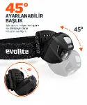 Evolite Shine 150 lm. Kafa Lambası - Siyah-3