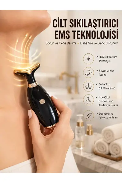 Yüz Ve Boyun Kırşıklık Giderici Ems Güzellik Cihazı Gıdık,Sarkma,Kırışıklık Yüz Masaj Aleti