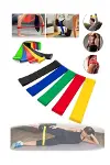 Pilates ve Fitness Direnç Bandı Egzersiz İçin Esnek Güçlendirme Lastiği-8