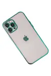 Apple iPhone 12 Pro Kılıf Razer Lensli Silikon - Yeşil-3