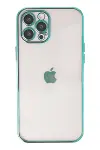 Apple iPhone 12 Pro Kılıf Razer Lensli Silikon - Yeşil-1