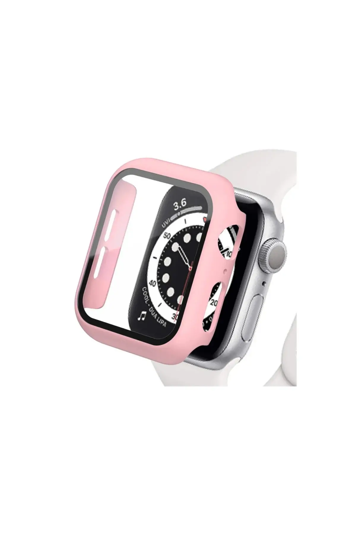 Apple Watch 38mm Camlı Kasa Ekran Koruyucu - Rose Gold