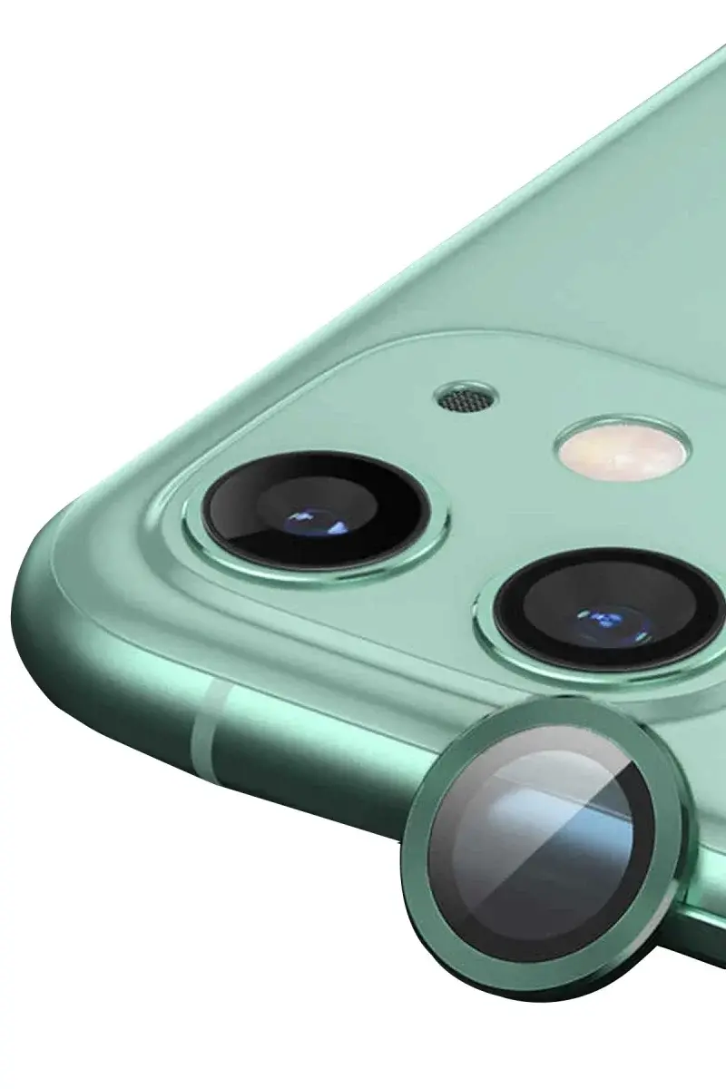 Apple iPhone 12 Mini Raze Metal Kamera Lens - Yeşil