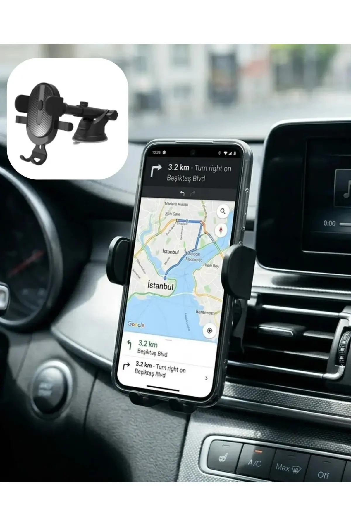 Araç Konsol Telefon Tutucu Ayarlanabilir Telefon Standı
