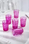 Akrilik Pembe 6'lı Kısa Bardak & Su Meşrubat Kahve Yanı Bardağı 400 ml ( Cam Değildir )-2