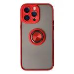 Apple İphone 14 Pro Kılıf Montreal Yüzüklü Silikon Kapak - Kırmızı-1