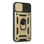 Apple İphone 11 Pro Kılıf Pars Lens Yüzüklü Silikon - Gold-2