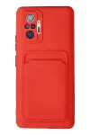 Xiao Red Note 10 Pro Kılıf Kelvin Kartvizitli Silikon - Kırmızı-1