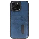 Apple İphone 14 Pro Max Kılıf Sara Kartvizitli Deri Kılıf - Lacivert-2