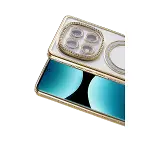 Xiao Red Note 15 Pro Plus 5g Joke Simli Magneticsafe Kılıf - Gold-2