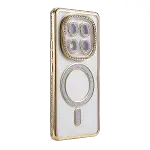 Xiao Red Note 15 Pro Plus 5g Joke Simli Magneticsafe Kılıf - Gold-3