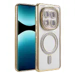 Xiao Red Note 15 Pro Plus 5g Joke Simli Magneticsafe Kılıf - Gold-1