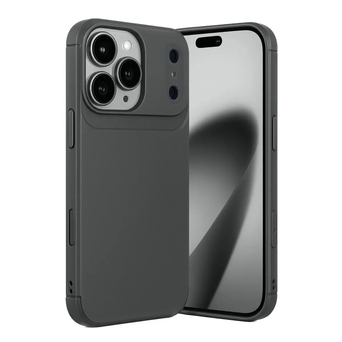 Apple İphone 17 Pro Max Auto Focus Karbon Kapak - Gri