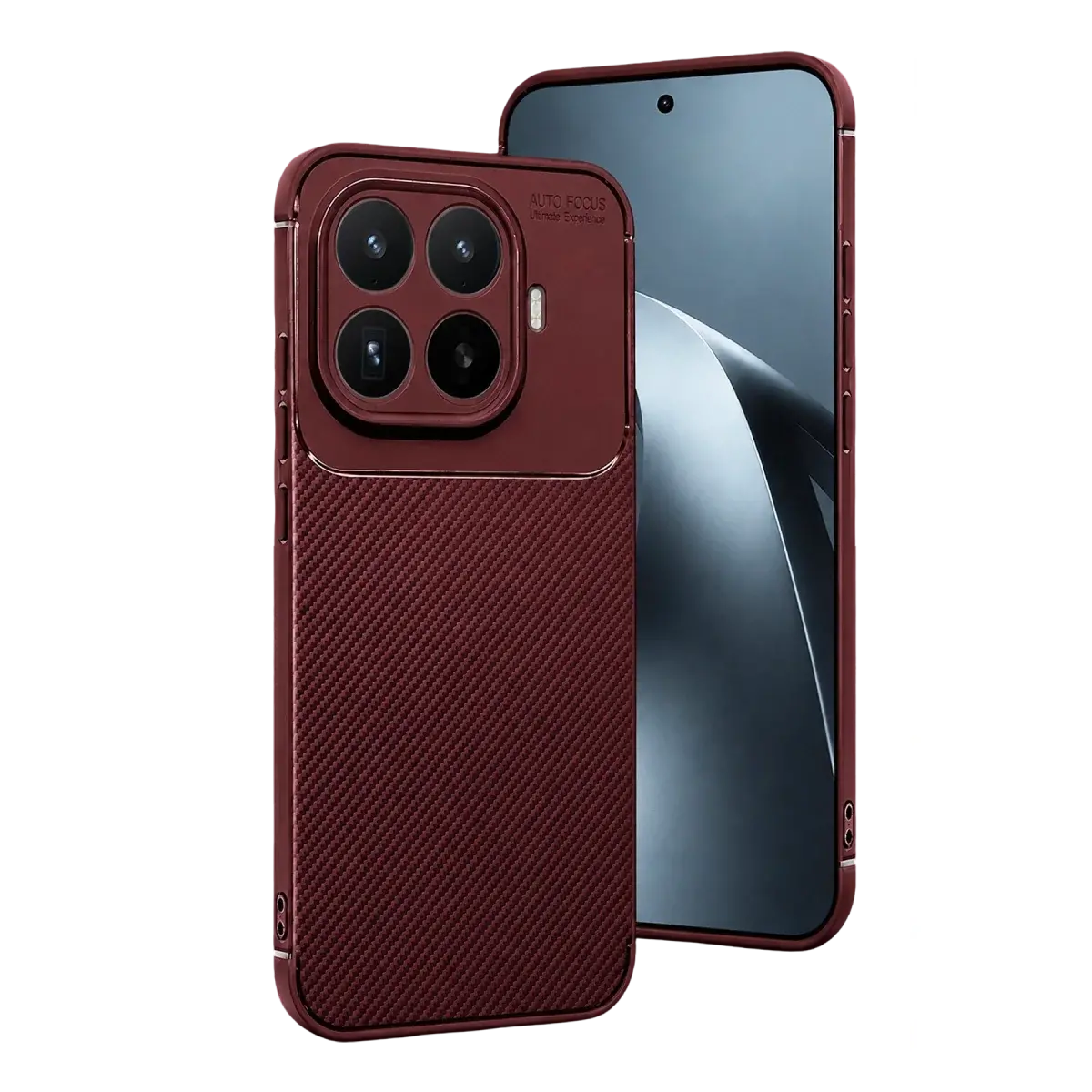 Xiao 17t Pro Auto Focus Karbon Kapak - Bordo