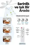 6 Kanatlı 3 Kademeli Led Aydınlatmalı Uzaktan Kumandalı Tavan Vantilatörü-2