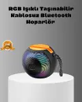 Taşınabilir Bluetooth Hoparlör – RGB Işıklı, Güçlü Bas ve 8 Saat Pil Ömrü-1