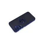 Samsung Galaxy A25 5g Kılıf Montreal Yüzüklü Silikon Kapak - Lacivert-3