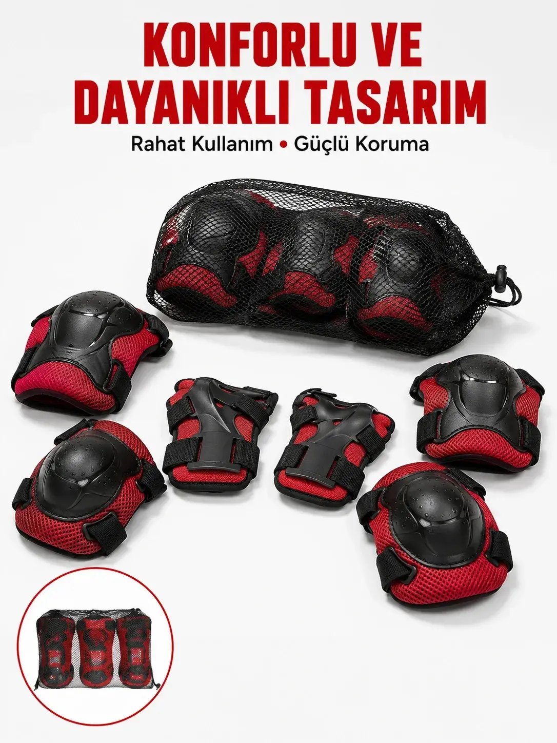 Kaykay Paten Scooter Bisiklet Koruyucu Ekipman Seti Darbe Eci Koruma