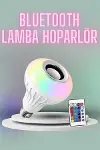 Kumandalı RGB Led Işık Bluetooth Hoparlör Ses Lambası Renkli Ampul-2