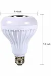 Kumandalı RGB Led Işık Bluetooth Hoparlör Ses Lambası Renkli Ampul-5