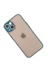 Apple iPhone 14 Kılıf Montreal Silikon Kapak - Yeşil-2