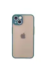 Apple iPhone 14 Kılıf Montreal Silikon Kapak - Yeşil-1