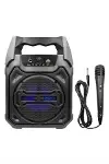 Karaoke Mikrofonlu Fm Radyolu Bluetooth Hoparlör Yüksek Ses Kaliteli-5
