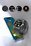 Akıllı Saat Sağlık ve Fitness Takibi Bluetooth Bağlantılı Dokunmatik Ekran-4
