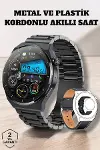 Akıllı Saat Sağlık ve Fitness Takibi Bluetooth Bağlantılı Dokunmatik Ekran-1