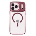 Joko Apple İphone 17 Pro Rem Lensli Magsafe Standlı Kapak - Bordo-2