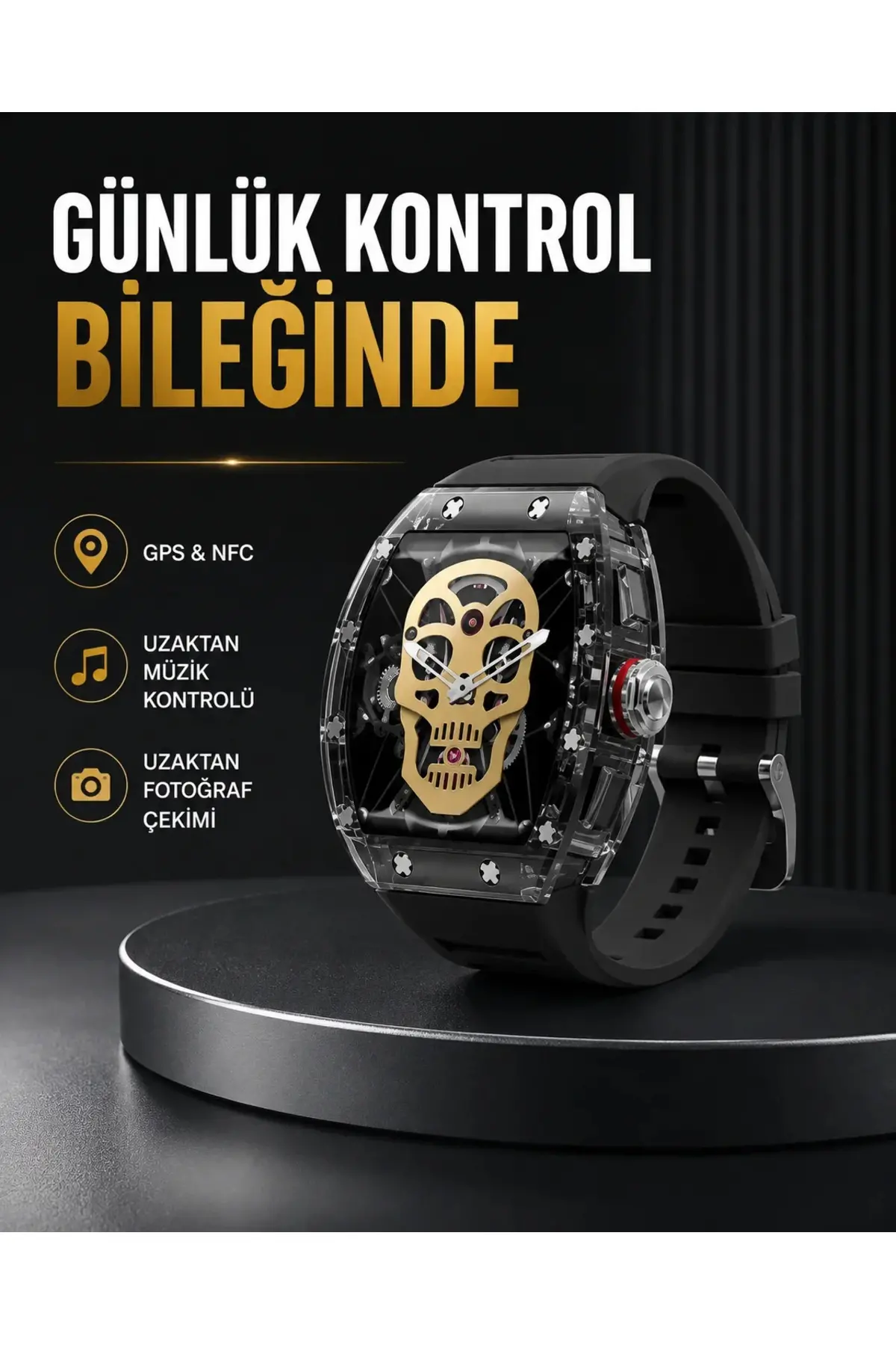 GPS ve NFC Özellikli Akıllı Saat iOS Android Uyumlu