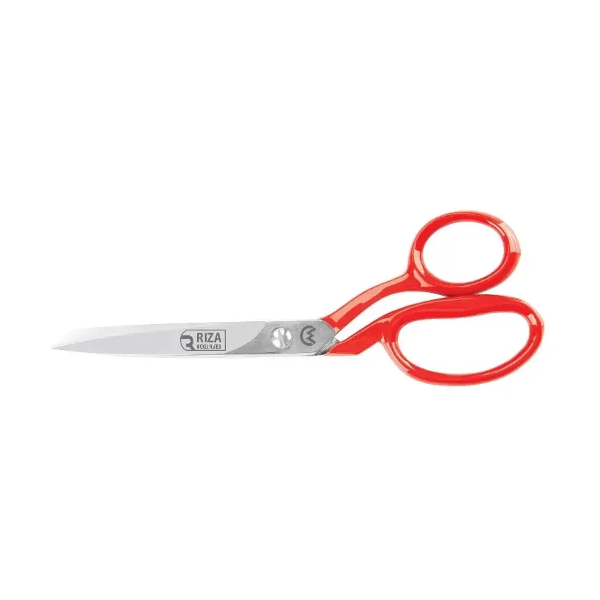 3257-8 Tekstil / Yatık Konfeksiyon Makası No: 8 İnç / 20,32cm - Nikel Kaplama, Kırmızı Saplı, Mikro