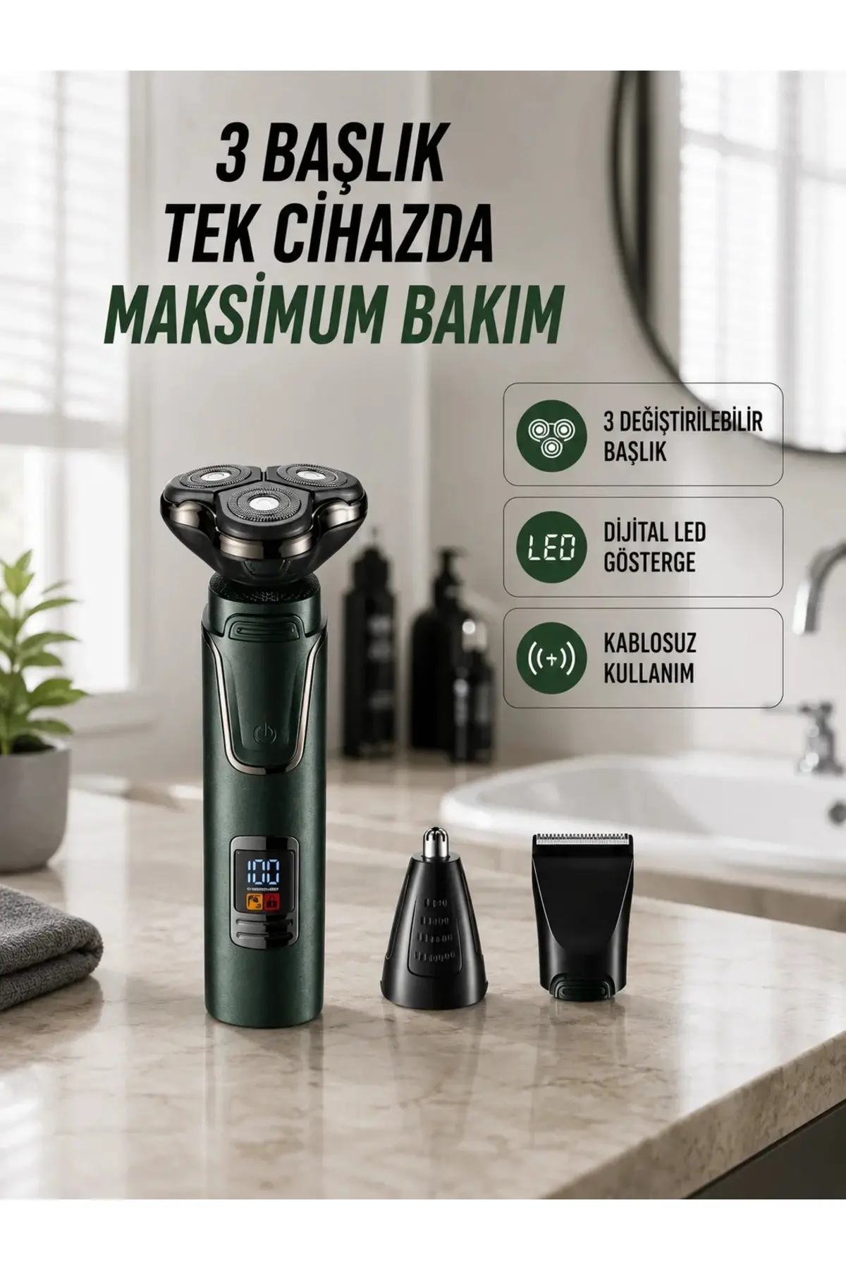Kuru Kullanıma Uygun Erkek Tıraş Makinesi