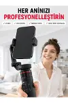 360° AI Akıllı Takipli Selfie Stick Gimbal Stabilizatör Bluetooth Kumandalı Uzayabilir Telefon Tripo-1
