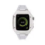Apple Watch 44mm Metal Petek Kasalı Kordon - Gümüş-1