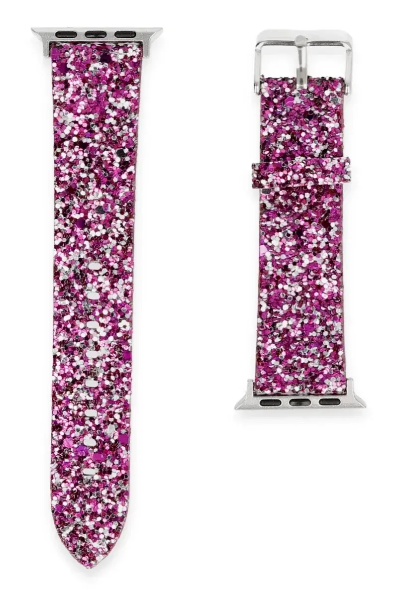 Apple Watch 38mm Starry Taşlı Kordon - Derin Mor