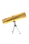 50x50 Panda Metal Gövde Tek Gözle Büyük Mercek Korsan Dürbün Gold-2